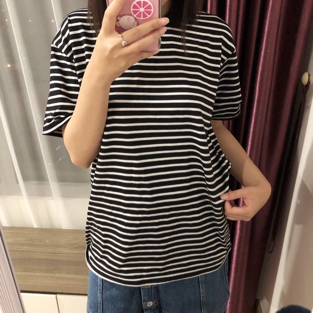 Áo kẻ ngang xanh