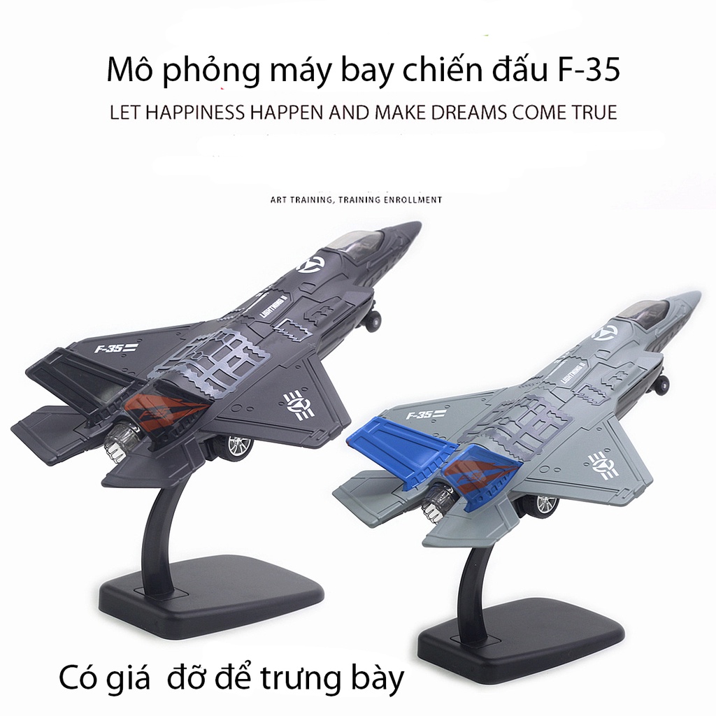 Đồ chơi mô hình KAVY máy bay chiến đấu, trinh sát, ném bo.m F-16, F-18, F-35,SR-71,Su-35 có nhạc đèn chạy cót vỏ hợp kim