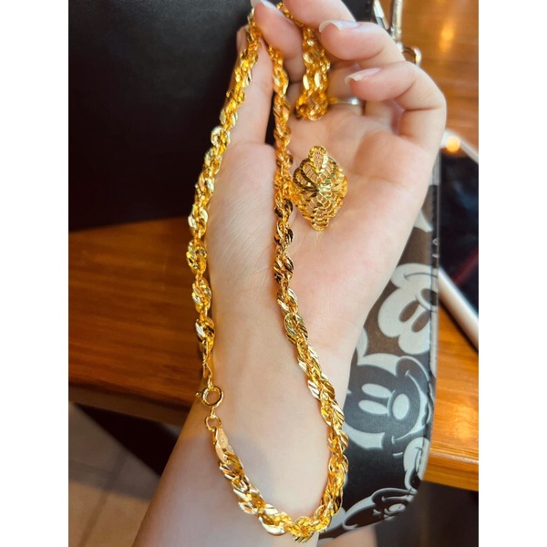 𝔻𝕒̂𝕪 𝕔𝕙𝕦𝕪𝕖̂̀𝕟 𝕩𝕠𝕒̆́𝕟 lá bền màu mạ vàng có khắc ký hiệu italy nam nữ 𝐓𝐫𝐚𝐧𝐠 𝐬𝐮̛́𝐜 𝐊𝐚𝐦𝐢 DL9V