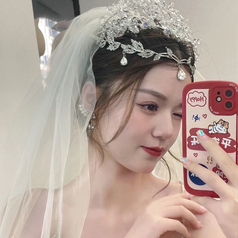 Phụ Kiện Vương Miện Cài Tóc Cô Dâu Kiểu Hàn Quốc Thời Trang Mới 2022