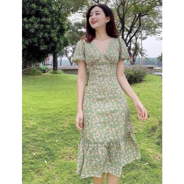 Đầm hoa đuôi cá 215