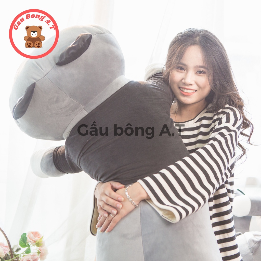 Gấu Bông Mèo Husky siêu to khủng lồ, thú nhồi bông mặt ngáo, gối ôm mèo ngáo size 40m-1m5