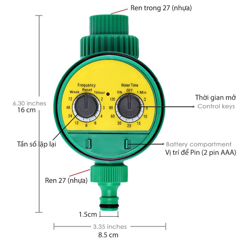 [ Sỉ lẻ một giá] Van nước hẹn giờ tưới cây tự động