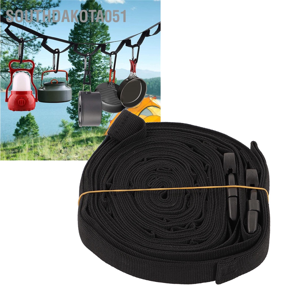 Southdakota051 Cắm trại ngoài trời Dây buộc Carabiner Polyester hợp kim nhôm Kẹp quần áo cắm lưu trữ cho các phụ kiện