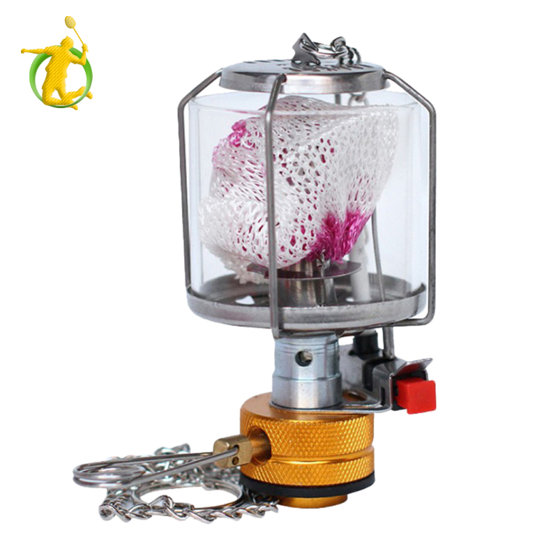 [Fitness]Portable Gas Lantern Camping Hiking Garden Christmas Party Fuel Light with Chain