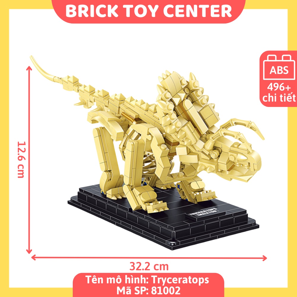 Đồ chơi mô hình khủng long Decool 81001-81008 lắp ghép hóa thạch Jurassic World Dinosaur