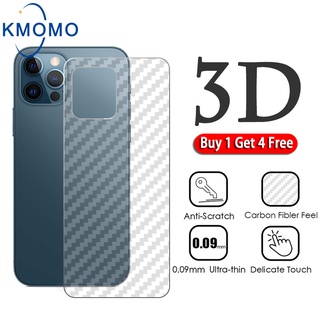 5 Miếng dán sợi carbon trong suốt bảo vệ cho For iPhone 13 Pro Max 12 Mini 11 SE 2020 X Xr Xs Max 8 7 6 6s Plus 5 5s
