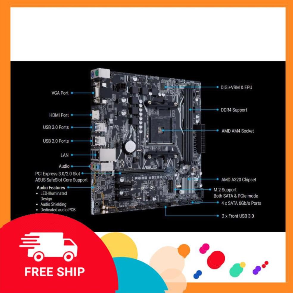 boroo97 (A534) Mainboard ASUS PRIME A320M-K - New 100% BH 36 tháng