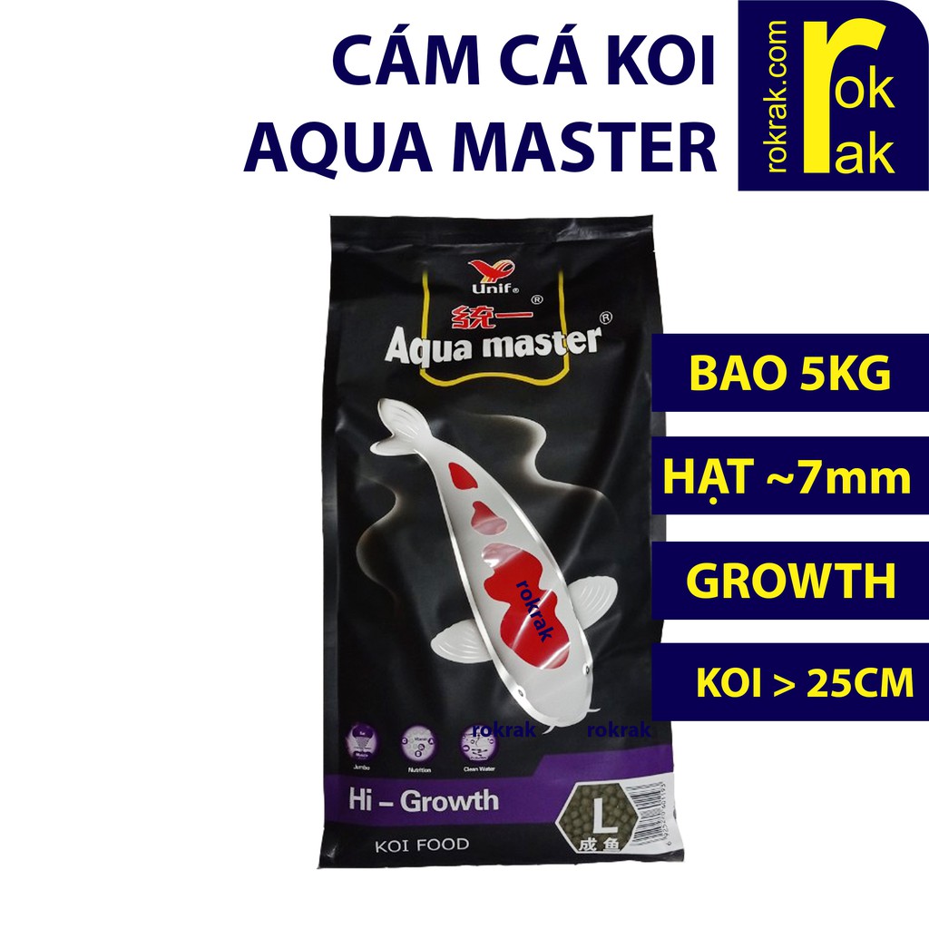 Thức ăn cá Aqua master bao 5kg Aquamaster các loại Chuyên cho Koi - cá vàng