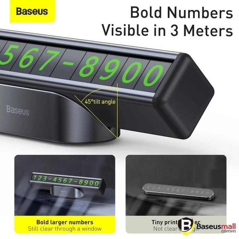 Baseus -BaseusMall VN Bảng Số Điện Thoại Dạ Quang Dùng Trên Xe Hơi Baseus | BigBuy360 - bigbuy360.vn