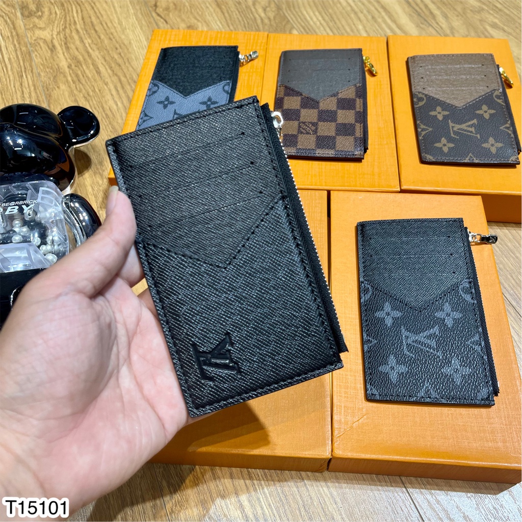 Ví Da Nam Lv Họa Tiết Dập Vân Sang Trọng Lịch Sự  - Ví Gập Lv Phối Họa Tiết Cao Cấp Dành Cho Nam DT STORE MENWEAR