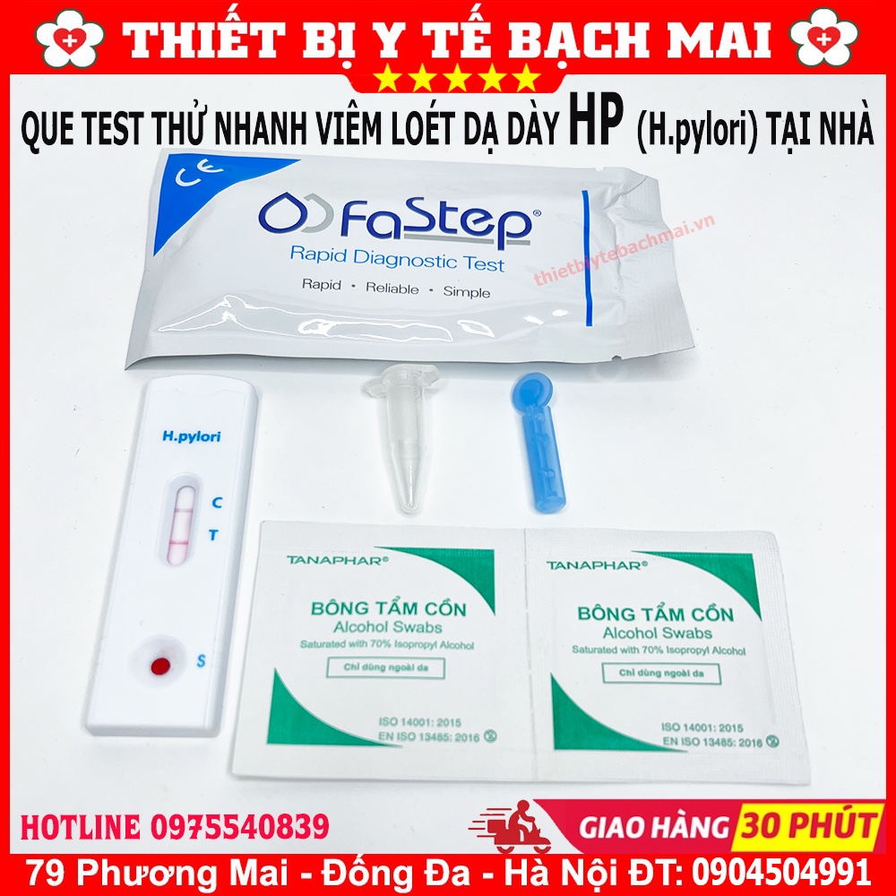 Bộ Que Test Thử Nhanh Viêm Loét Dạ Dày HP Tại Nhà Chính Hãng FASTEP - MỸ