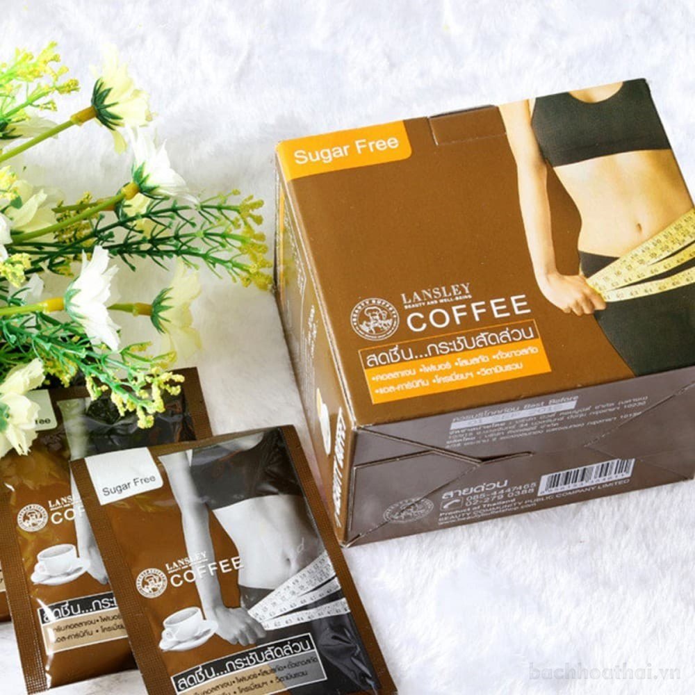 Cà Phê Giảm Cân Lansley Diet Coffee Plus Thái Lan - Hộp 10 Gói