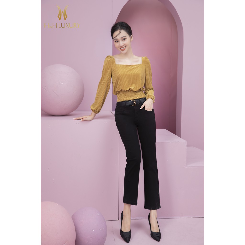 Quần jean nữ Ống Loe Đen Túi cách điệu Dáng loe nhẹ cực sang - Quần vải bò xịn  Thời trang nữ H&H Luxury | BigBuy360 - bigbuy360.vn