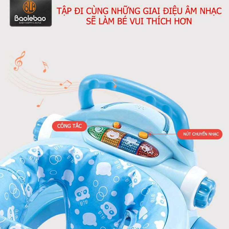  XE TẬP ĐI 2 KIỂU NGỒI VÀ ĐỨNG CÓ KHÓA BÁNH CAO CẤP BLB 6090