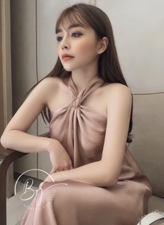 Đầm Maxi Cổ Yếm 3 Màu