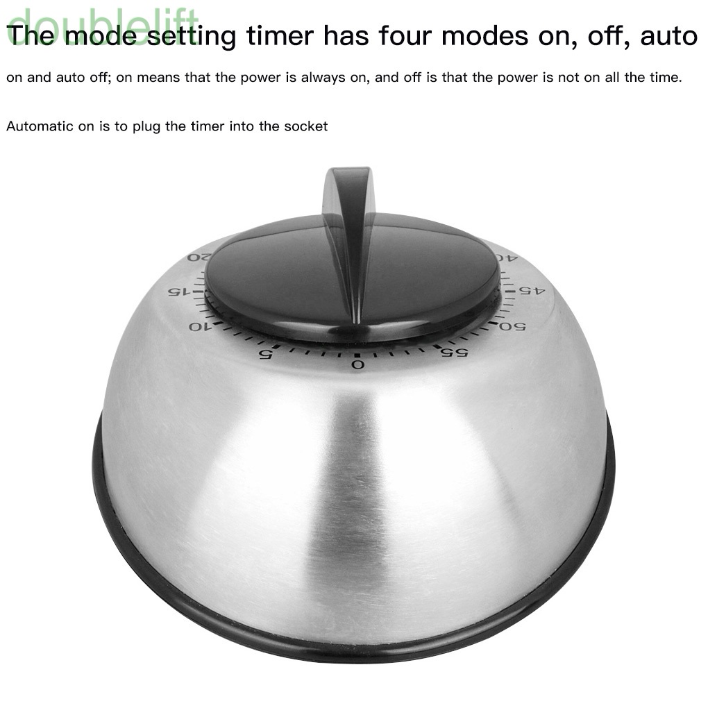 Đồng hồ hẹn giờ nấu ăn 60 phút bằng thép không gỉ