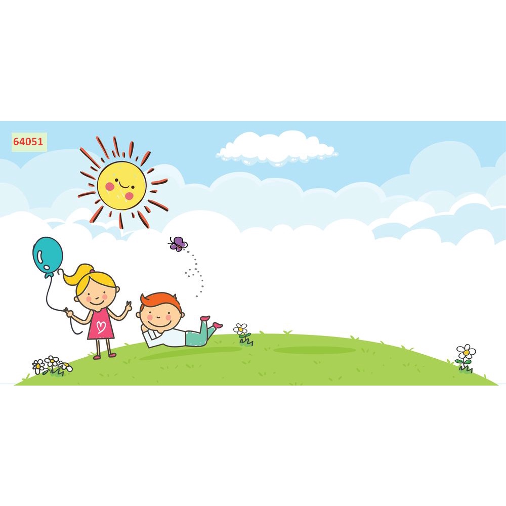 Tranh Dán Tường 3D Phòng Trẻ Em Hoạt Hình Ngộ Nghĩnh Tặng Keo Và Dụng Cụ Dán