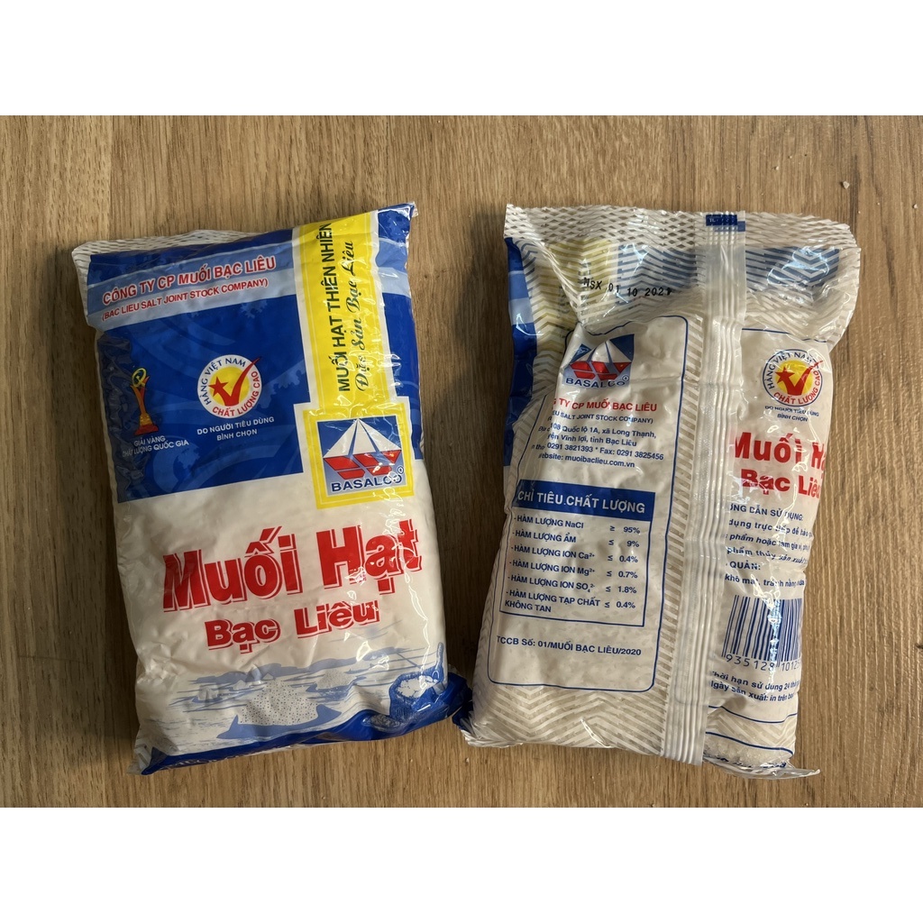 Muối hạt thiên nhiên Bạc Liêu 500g