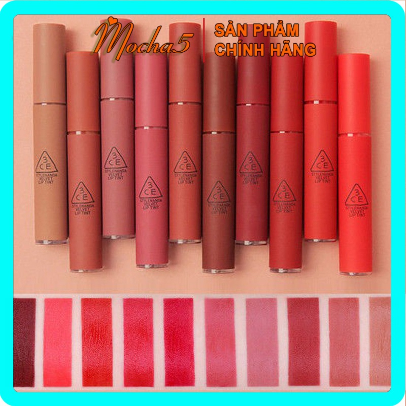 Son kem lì 3CE VELVET LIP TINT cực nhẹ môi