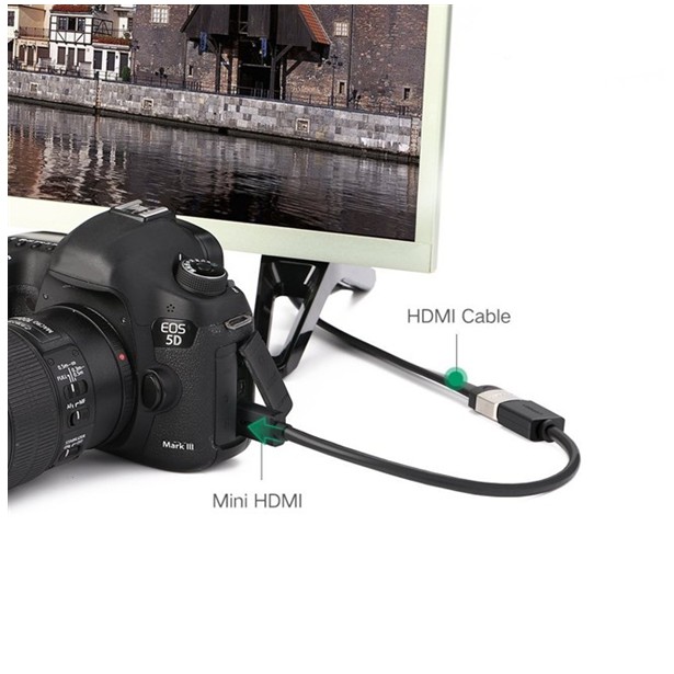 Cáp nối dài Mini HDMI to HDMI dài 20cm chính hãng Ugreen 20137