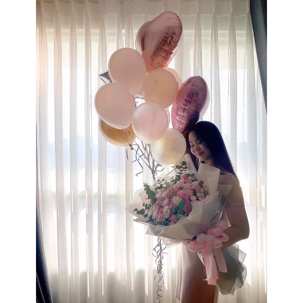 Bộ bóng bay màu Hồng hla36