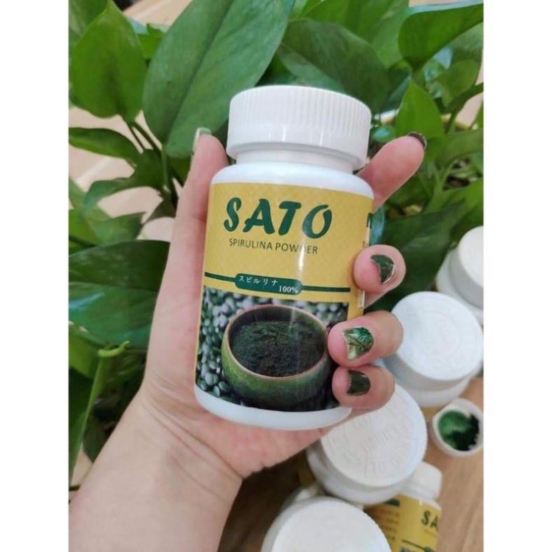 Tảo xoắn SATO cấy nano trắng da - dạng bột siêu tiết kiệm