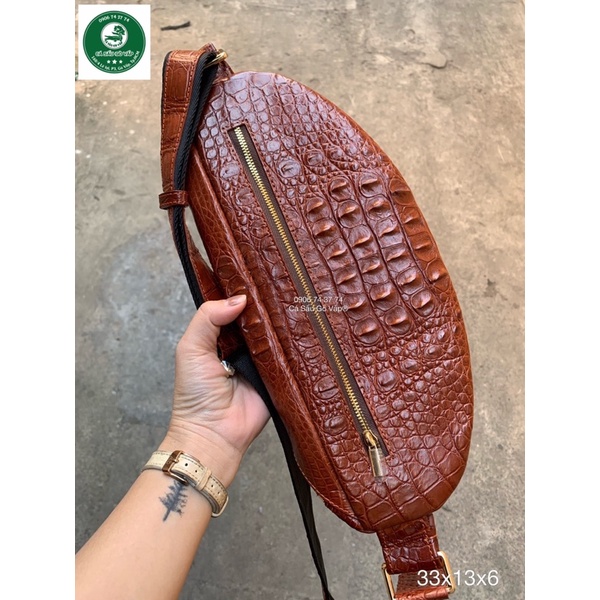 TÚI  BAO  TỬ  DA  CÁ  SẤU  THẬT  SIZE  16  CÁ  SẤU  GÒ  VẤP