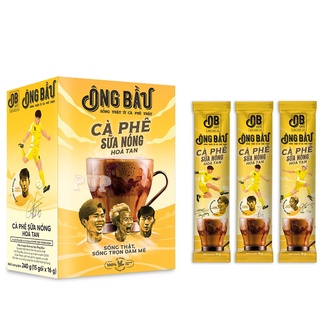 Cà Phê Sữa Nóng Ông Bầu Hộp 15 gói x 16g