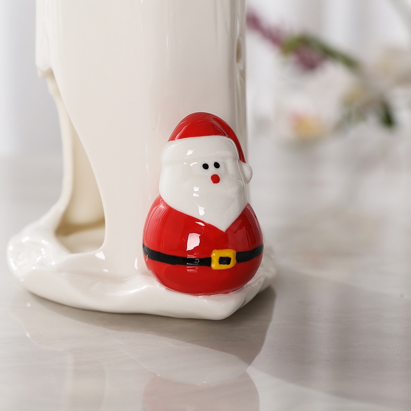 Thanh lý hàng tồn đèn xông đốt tinh dầu bằng nến gốc cây to màu trắng hình thú và ông già noel đáng yêu - Better Life