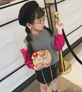 Túi gấu hoa trà cho bé