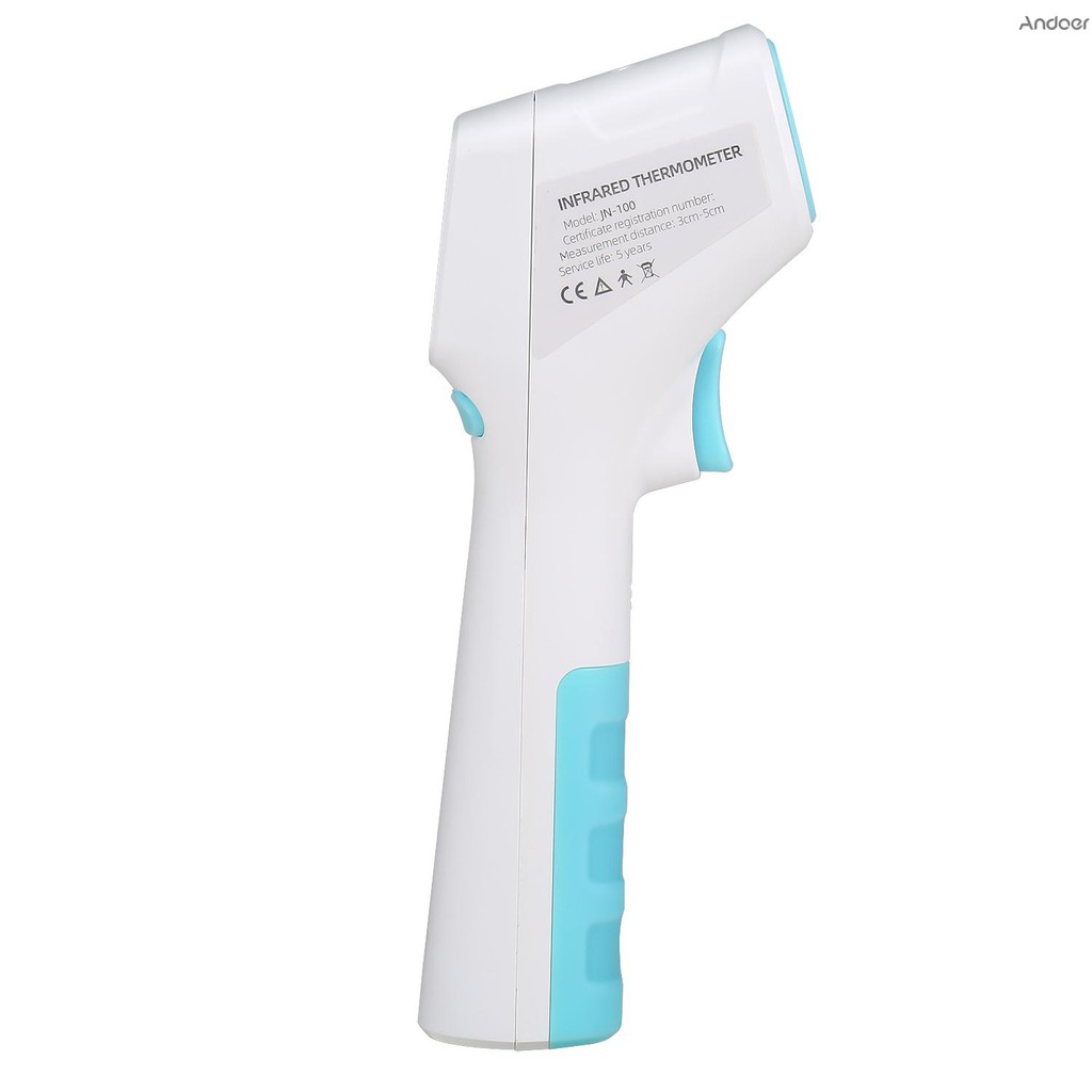 ♥♥~Non-contact Infrared Thermometer Tricolor Backlight Frontal Temperature/Material Temperature °C/°F 32 Memory