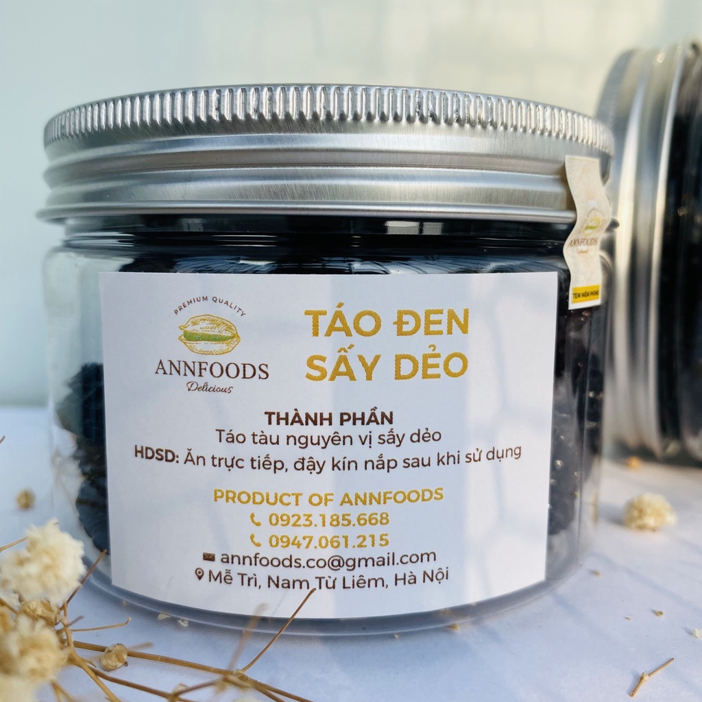 Táo Đen Sấy Dẻo Táo Tàu Đen Sấy Dẻo Không Đường Loại 1 Ăn Vặt Chốt Cho Sức Khỏe  - Annfoods