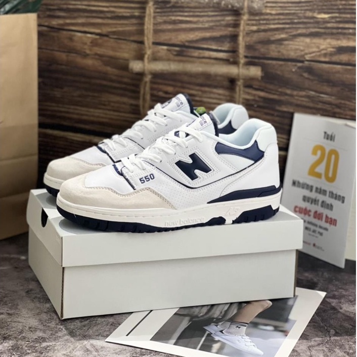 Giày Giày New Balance 550 'White Navy' BB550WA1 - NB550 NB 550 Màu Xanh Navy