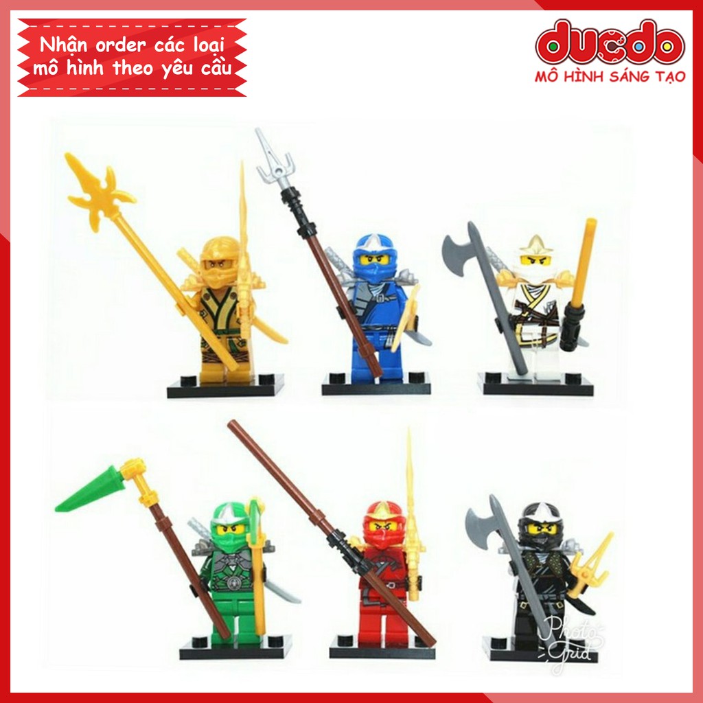 Combo 6 nhân vật Ninjago Decool 10011-10016 | Đồ chơi Lắp ghép Xếp hình Minifigures Mini Ninja Mô hình