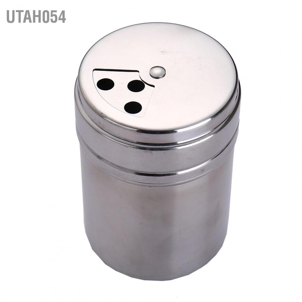 Utah054 Lọ gia vị bằng thép không gỉ 410 Đồng phục Pha chế lọ đáy dày cho đường muối