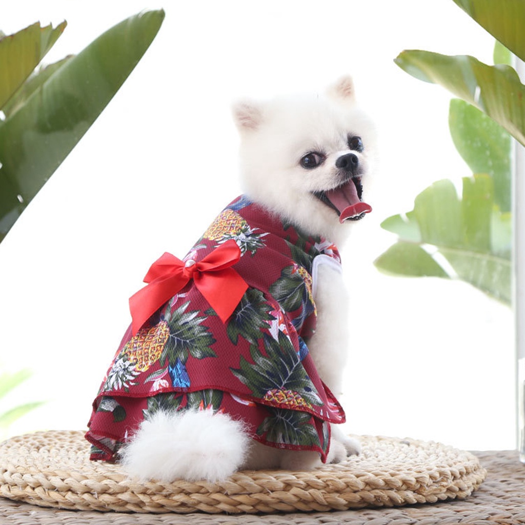 Đầm Phong Cách Hawaii Cho Thú Cưng