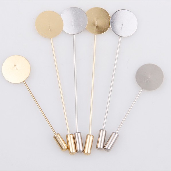 Bộ 10 Ghim Cài Áo Dài Bằng Hợp Kim Đồng Mạ Vàng/Bạc DIY