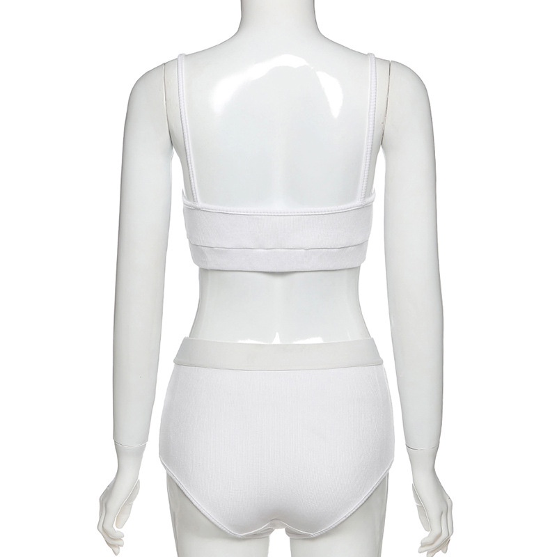 Bộ Áo Croptop Hai Dây Thêu Hình Mặt Trăng + Quần Short Thời Trang Mùa Hè 2020