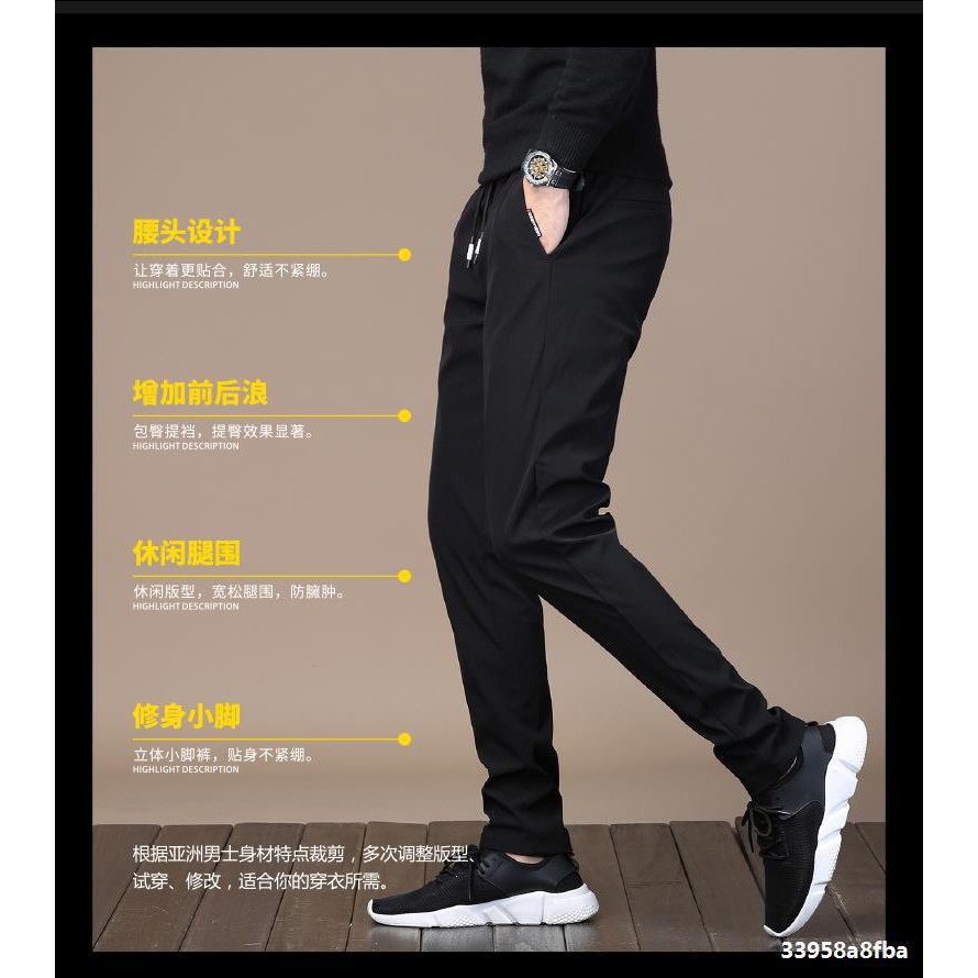 Quần Jogger Nam Dáng Slim ôn chân, giúp trông chân thẳng và cao hơn lịch lãm co dãn 4 chiều dễ dàng hoạt động văn phòng