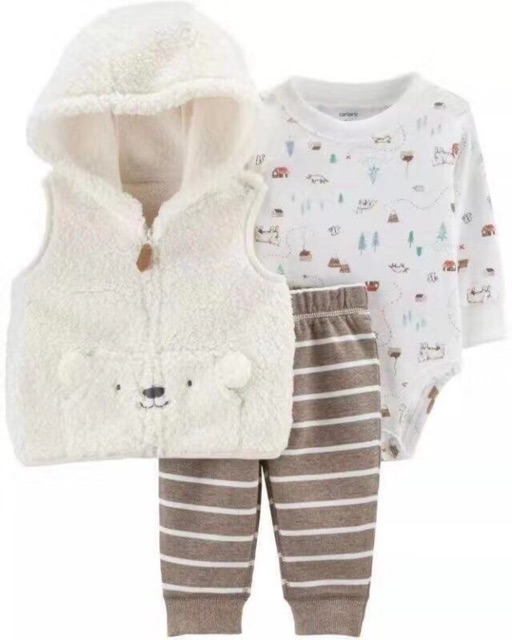 Set 3 Chi Tiết CARTER Bé Trai Size 6-24M