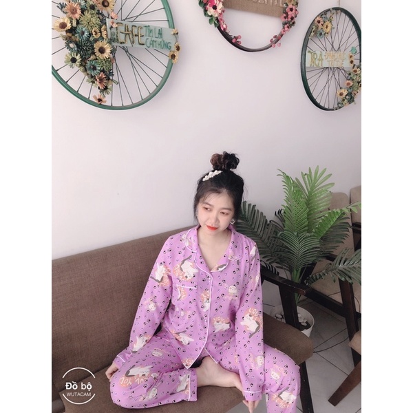 ❌PIJZAMA❌Đồ bộ tay dài,pizama tay dài có túi quần+áo ảnh thật kèm video