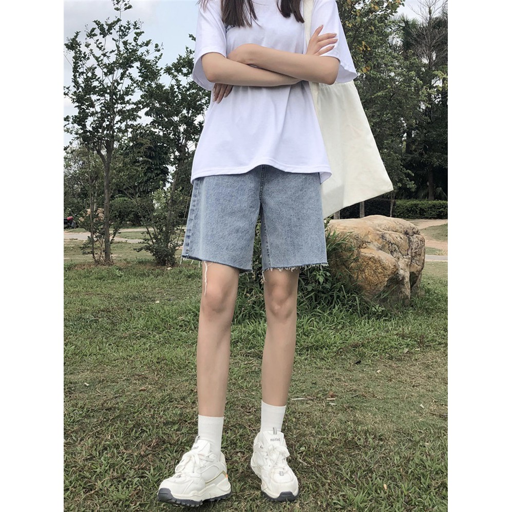 Quần sọt jean nam nữ basic Yinxx, quần bò lửng unisex ulzzang QSJ04