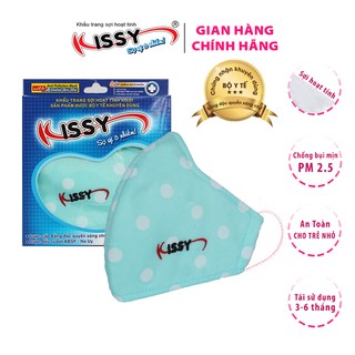 Khẩu Trang Vải 3 Lớp Kissy Người Lớn Size M Xanh Bạc Hà Cho Nữ Chống Nắng Và Bụi Mịn Hiệu Quả