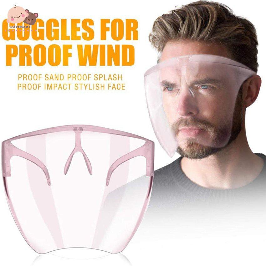 [HOT]Nam và nữ BLOCC tấm che mặt lớn Gương acrylic Oversized Full Face Shield kính bảo vệ, kính bảo hộ, kính bảo hộ, nắp chắn gió ngoài trời, SMATO rõ ràng