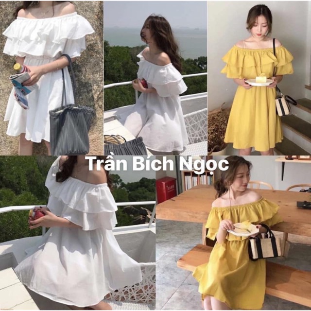 ĐẦM TRỄ VAI - ĐẦM LILY DRESS ( KÈM ẢNH THẬT TRẢI SÀN )