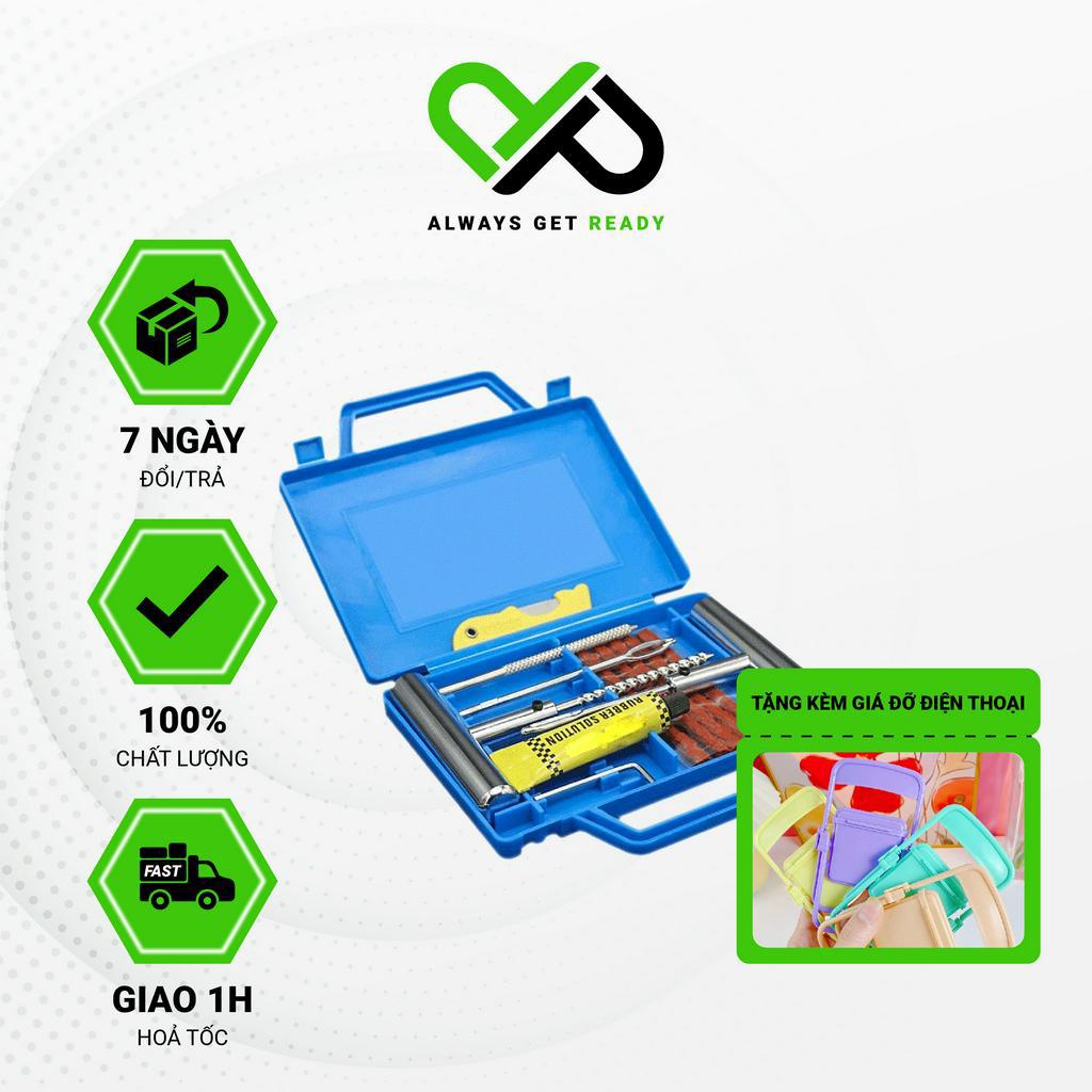 Hộp dụng cụ vá xe lốp không săm thép không gỉ vá ngoài cho xe máy và xe Ô tô Mai Lee