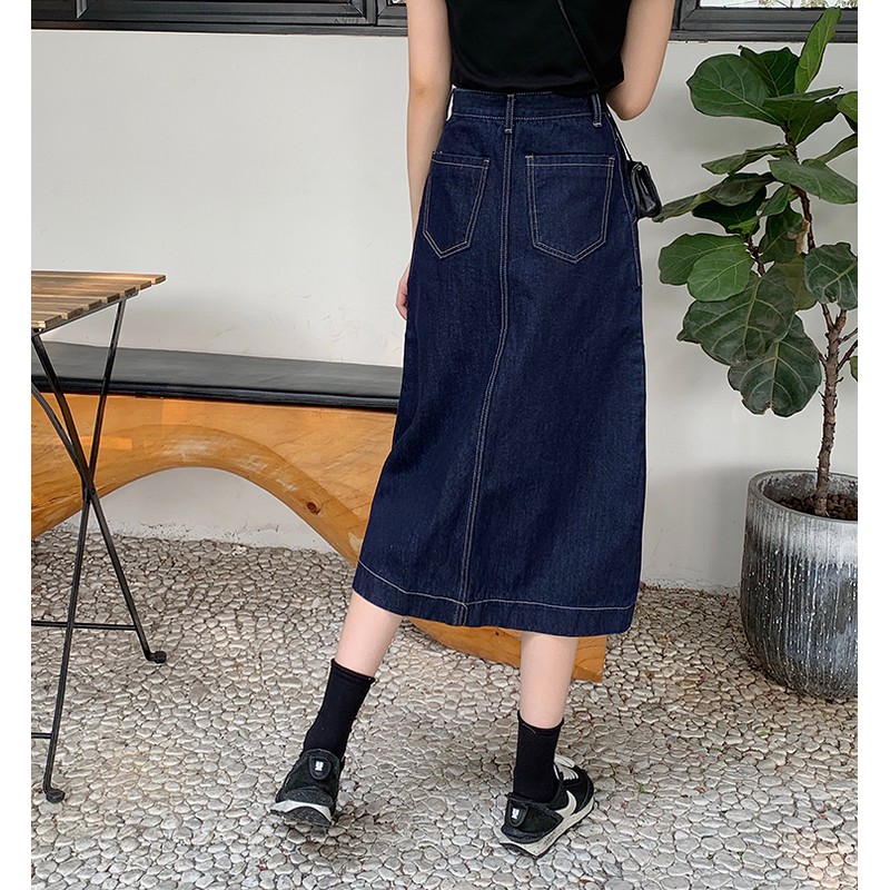 Chân Váy Denim Lưng Cao Thời Trang Cho Nữ | BigBuy360 - bigbuy360.vn