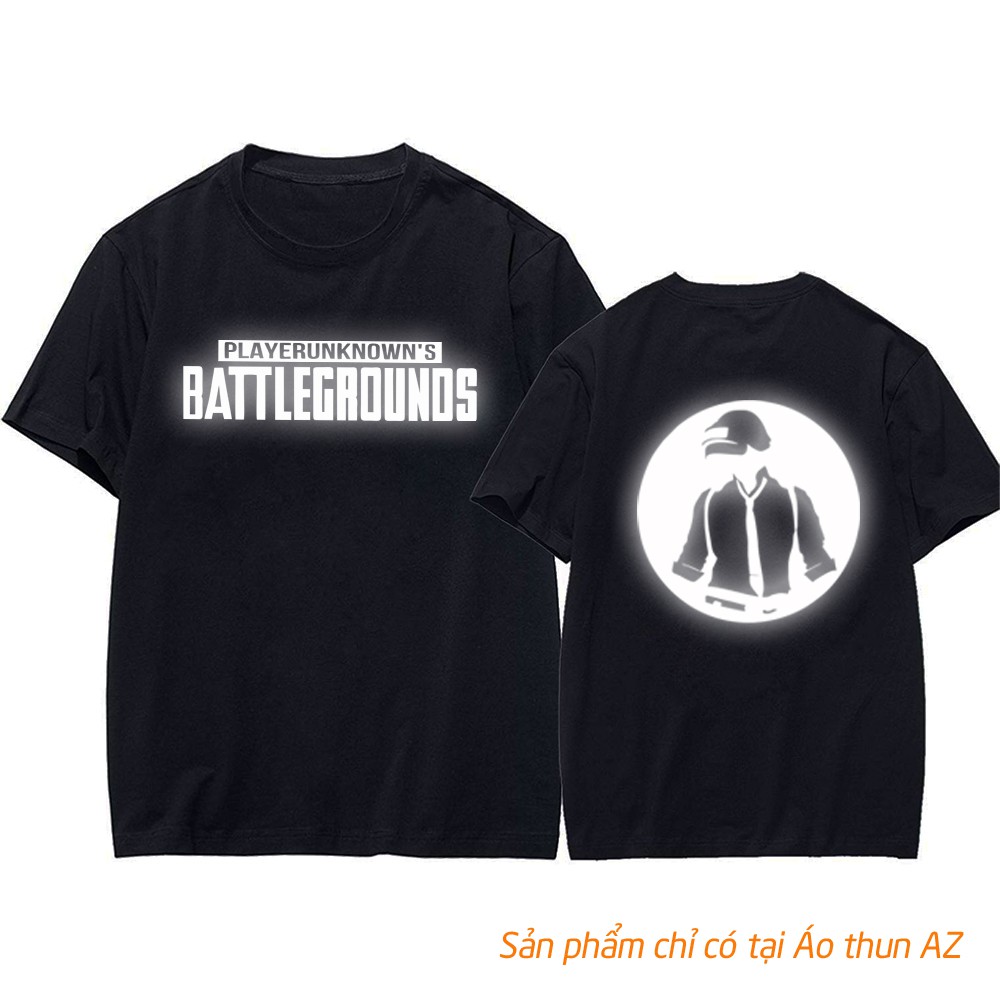 Áo thun PUBG Nam Nữ màu đen phản quang cực đẹp - Cotton Thái M2404