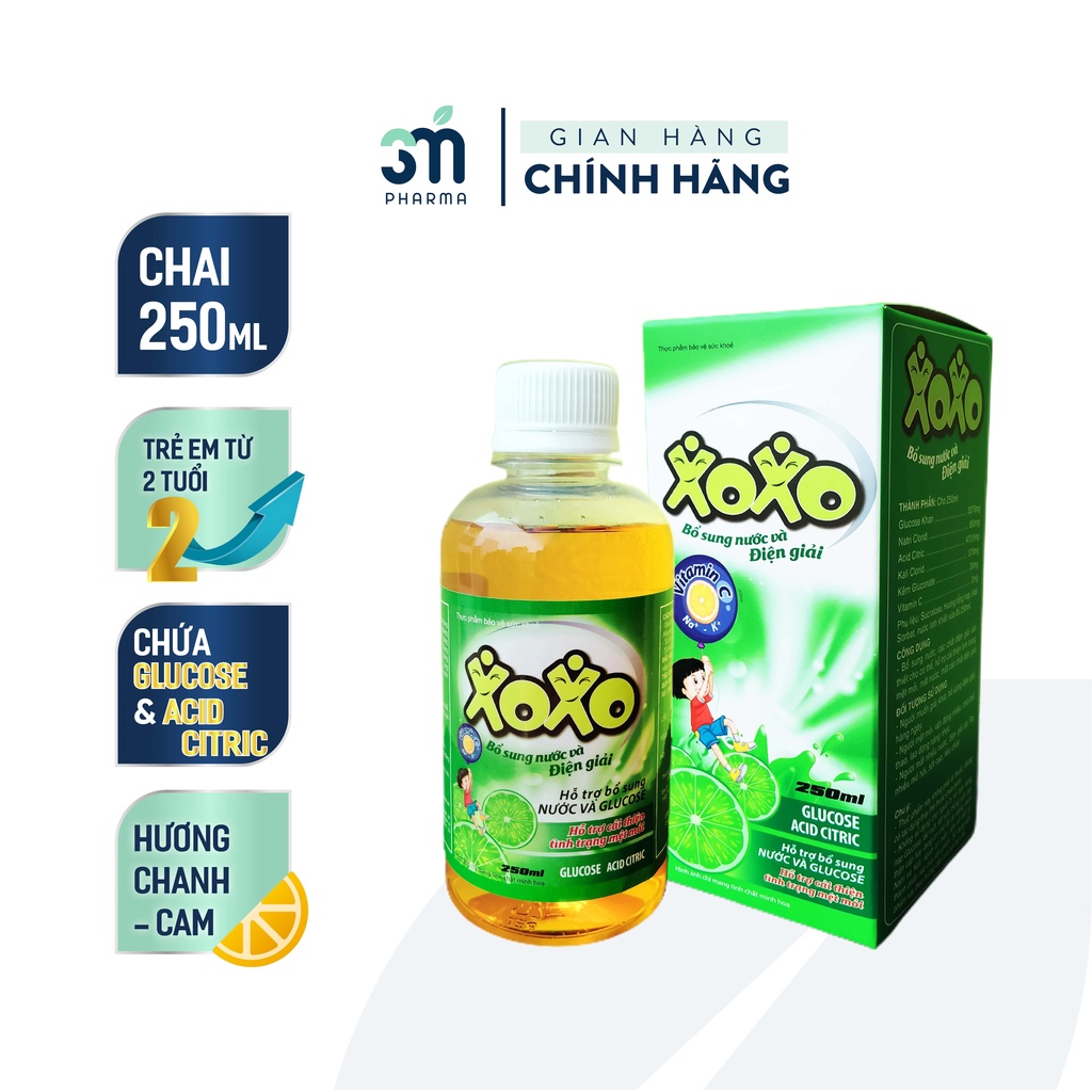 Nước Điện giải Xoxo Cam Nước Điện Giải Cho Bé Từ 2 tuổi lọ 250ml